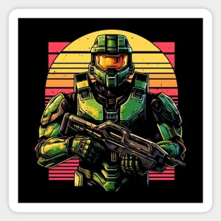 Master Chief 80s Sticker